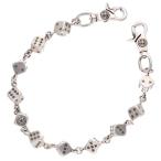  Chrome Hearts размер :11LINK DICE LINK-2 2 зажим кости серебряный цепочка для бумажника б/у SJ02