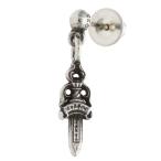 クロムハーツ ピアス DRP STCK DGGR スタックダガードロップ シルバーピアス 中古 SJ02