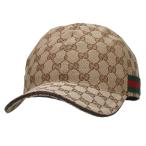 グッチ GUCCI 200035 KQWBG サイズ:M シェリーラインGGキャンバスベースボール帽子 中古 BS99