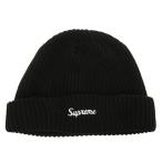 シュプリーム ロゴ刺繍アクリルニット帽子 中古 BS99