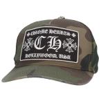 クロムハーツ サイズ:ONE SIZE TRUCKER CAP トラッカーキャップ CHパッチクロスボール付カモフラメッシュ帽子 中古 OK15