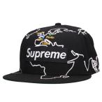 シュプリーム ニューエラ サイズ:７3/4 23AW Worldwide Box Logo New Era ワールドワイドボックスロゴベースボールキャップ 中古 BS99
