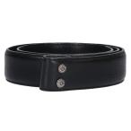 クロムハーツ ベルト サイズ:32 1.5 STRAP 1.5inchスクロールレーベルリベッツ レザーベルト 中古 FK04