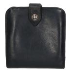 クロムハーツ 財布 SQ BTN BILL スクエアボタンビル フラップボタンレザーウォレット財布 中古 SS07