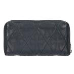 クロムハーツ 財布 REC F ZIP QUILTED セメタリークロスキルティングレザー財布 中古 OS06