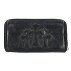 クロムハーツ 財布 REC F ZIP 3クロスラウンドジップレザーウォレット財布 中古 OS06