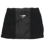 プラダ UMS492 ウールカシミヤ三角ロゴプレートネックウォーマー 中古 OM10