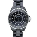 シャネル サイズ:38mm J12 H1626 ブラッ�
