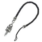 クロムハーツ 携帯ストラップ ダガーチャーム付きレザー携帯ストラップ 中古 GZ11