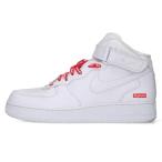 ショッピングFORCE ナイキ シュプリーム サイズ:26.5cm FZ8784-100 Air Force 1 Mid White エアフォース1 ミッド ホワイトスニーカー 中古 BS99