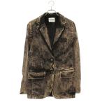 ミュウミュウ サイズ:36 GWG126 ロゴウォッシュ加工2Bデニムテーラードジャケット 中古 SB01