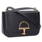 グッチ 25AW 346705 シエナ スモール ハーフホースビットクラスプスムースレザーショルダーバッグ 中古 SB01