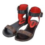 ショッピングヴィトン ルイヴィトン サンダル サイズ:38 モノグラムストラップフラットサンダル 中古 BS99