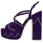 ミュウミュウ サイズ_34 ベロアストラップヒールシューズ 中古 BS99