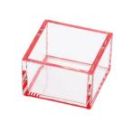 〔5個セット〕 ヤマコー 用美 業務用 ミニクリア桝 (約4.9×4.9×H4.1cm) 赤 ホテル・旅館・レストラン向け業務用品 yamaco26982X5