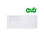 TANOSEE 窓付封筒 ワンタッチテープ付 長3 80g/m2 ホワイト 業務用パック 1箱(1000枚)