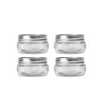 BALL 【ボール】MASON JAR メイソンジャー 8oz ワイドマウス ガラス保存瓶 (250ml) 4本セット
