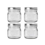BALL 【ボール】MASON JAR メイソンジャー 16oz ワイドマウス ガラス保存瓶 (500ml) 4本セット