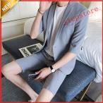  летний короткий рукав жакет + короткий брюки + чёрный галстук casual мужской костюм бизнес один кнопка 3 пункт выставить формальный тонкий верх и низ в комплекте тонкий 