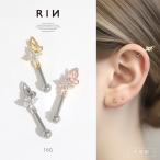 .. серьги 16G пирсинги бабочка бабочка цветок цветок драгоценности циркон хирургический нержавеющая сталь одна сторона уголок для 