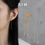  серьги цепь женский 18 золотой 18K покрытие покачивающийся симпатичный модный длинный [ обе уголок для *2 шт. комплект ]