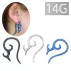 ボディピアス 14G 軟骨ピアス トライバル 変形 サージカルステンレス 金属アレルギー対応