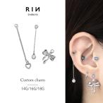  очарование 14G 16G 18G пирсинги custom Heart лента покачивающийся хирургический нержавеющая сталь металл аллергия соответствует детали одна сторона уголок для 