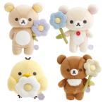 リラックマ ぬいぐるみ BASIC RILAKKUMA Flower コリラックマ キイロイトリ チャイロイコグマ キャラクター グッズ かわいい