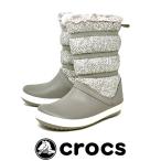 ショッピングcrocband 防寒 防水 軽量 防滑 スノーブーツ ボア レディース クロックス crocs 205314 998 ドット/スモーク crocband winter boot w 雪 冬 ビーンブーツ