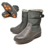 スパイク スノーブーツ 防水 防滑 4E レディース ロポッサ Ropossa 1873 グレー 滑りにくい 防寒ブーツ 冬靴 北海道