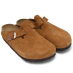 ショッピングビルケンシュトック ビルケンシュトック BIRKENSTOCK サンダル メンズ レディース ボストン BOSTON ソフトフットベッド Soft Footbed スエードレザー ミンク 1009542 レギュラー幅