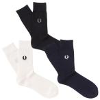 ショッピングフレッドペリー フレッドペリー FREDPERRY 靴下 メンズ レディース 日本製 エンブロイダリーソックス Embroidered Socks 23-25cm 25-27cm F20006 [M便 1/2]