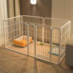 ペットサークル 犬 サークルケージ ペットフェンス ドア付き 置くだけ 柵 自立 ケージ 小型犬 セット 6枚 接続式 簡単組み立て 工具不要