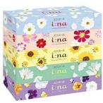 ショッピングティッシュペーパー 大王製紙 エリエール　イーナ　i：na ティッシュペーパー　300枚（150組） ×5箱パック×6個　（バラ30箱） in a05-150wbo