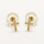 ピアス ゴールド pierce K10ゴールド クロス 十字架 レディス 女性用 10金 10K