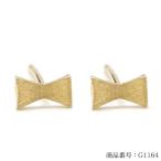 ピアス ゴールド pierce K10ゴールド リボン マット調 レディス 女性用 10金 10K
