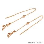 K18 18金 LOVE ROSE チェーン アメリカンピアス ピアス ゴールド 一粒 ホワイトトパーズ GOLD ゴールド
