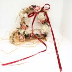 [ прекрасный товар ] Pink House * букетик роза . атлас лента,. цветок lease белый × незначительный розовый серия *k3423