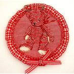 [ прекрасный товар ] Pink House серия?* симпатичный!.. плюшевый мишка .... нашивка оборка. . брать . красный серия редкость *k3528