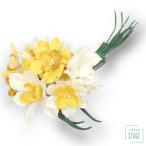 [ прекрасный товар ] Pink House * симпатичный! нарцисс. букетик брошь специальный с коробкой белый × желтый цвет серия z8731s