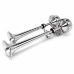  морской звуковой сигнал 12V нержавеющая сталь двойной труба 125dB универсальный судно лодка яхта грузовик автомобиль мотоцикл мотоцикл зеркальный 