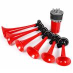  "Крестный отец" 6 полосный звуковой сигнал 12V компрессор реле есть полный комплект 6 полосный труба красный универсальный 12V специальный 4 высшее реле приложен 