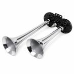  двойной труба воздушный звуковой сигнал 12V 135dB 2 полосный универсальный yan ключ звуковой сигнал большой громкость хром машина грузовик RV 2A низкий электрический ток 