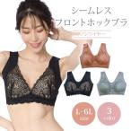 大きいサイズ レディース下着 シームレスブラ フロントホック ノンワイヤー L LL 3L 4L 5L 6L ブラック ブルーグレー テラコッタ 再入荷