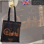 イギリス Ｍ＆Ｓ マーク＆スペンサー 箔プリント  エコトート バッグ/日本未入荷