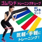 【今売れてます！】トレーニングチューブ おすすめ 5本セット ゴムバンド エクササイズ フィットネス 体幹 インナーマッスル