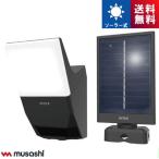 ムサシ W-630 3W×1灯 無線連動センサーライト(送受信型) ソーラー式 ライテックス RITEX 一斉点灯 複数台 車庫 広範囲 明るい 防犯効果 簡単 屋内・屋外