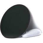 マウスパッド、滑り止め／防水PVCレザーマウスパッド、薄型、光学式マウス対応 (黒, 円形)