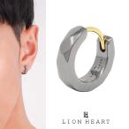 ショッピングLION ライオンハート for Gift “THE EDGE” カッティングフープピアス/シルバー925 (ブラック) 01EA0991BK LION HEART シルバーピアス 1点売り 片耳用  メンズ