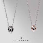 ライオンハート ジ・エッジ ダブルリング ペアネックレス ブラック&ピンク シルバー925 1NE236B1MX LION HEART シルバーネックレス ペンダント